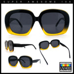 Womens Mod Retro Oversized Thick Plastic Minimal Designer Sunglasses