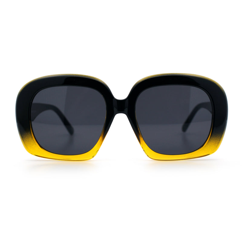 Womens Mod Retro Oversized Thick Plastic Minimal Designer Sunglasses