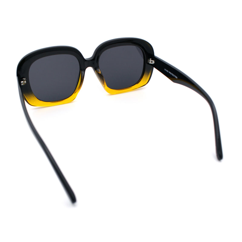 Womens Mod Retro Oversized Thick Plastic Minimal Designer Sunglasses