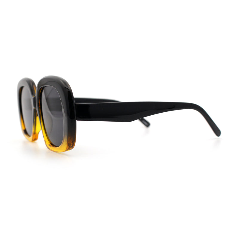 Womens Mod Retro Oversized Thick Plastic Minimal Designer Sunglasses