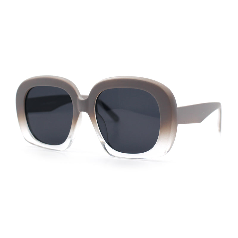 Womens Mod Retro Oversized Thick Plastic Minimal Designer Sunglasses