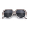 Womens Mod Retro Oversized Thick Plastic Minimal Designer Sunglasses