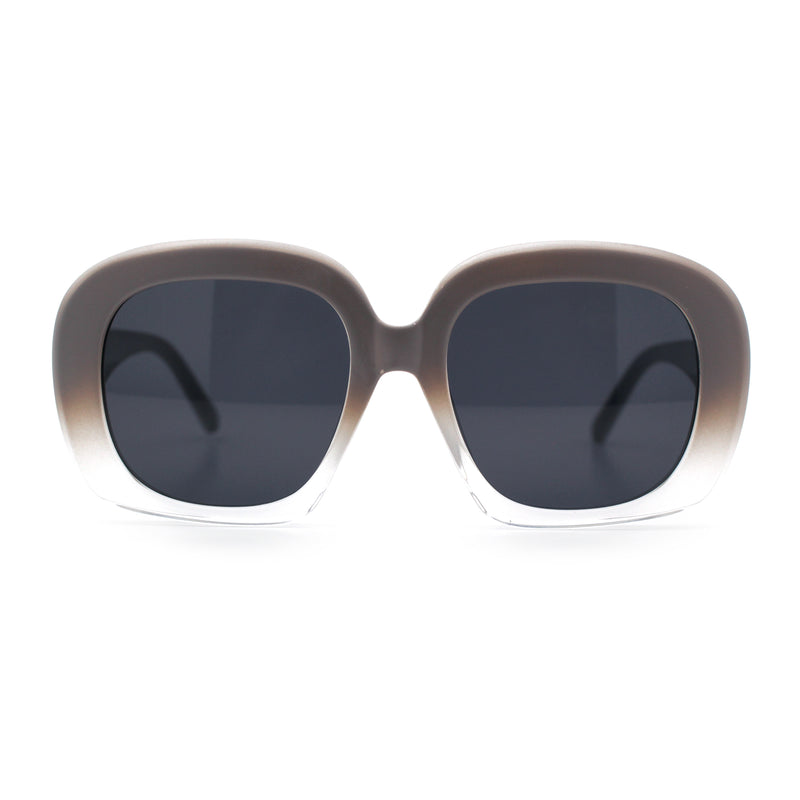 Womens Mod Retro Oversized Thick Plastic Minimal Designer Sunglasses