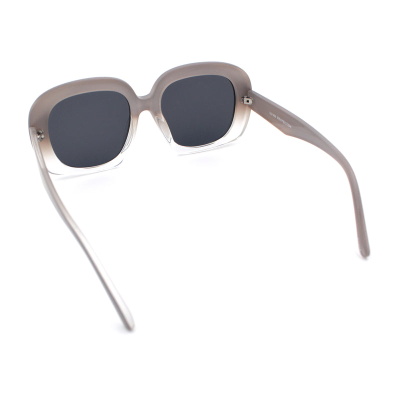 Womens Mod Retro Oversized Thick Plastic Minimal Designer Sunglasses