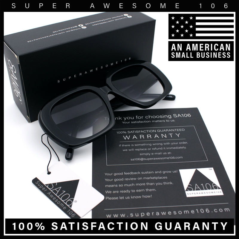 Womens Mod Retro Oversized Thick Plastic Minimal Designer Sunglasses