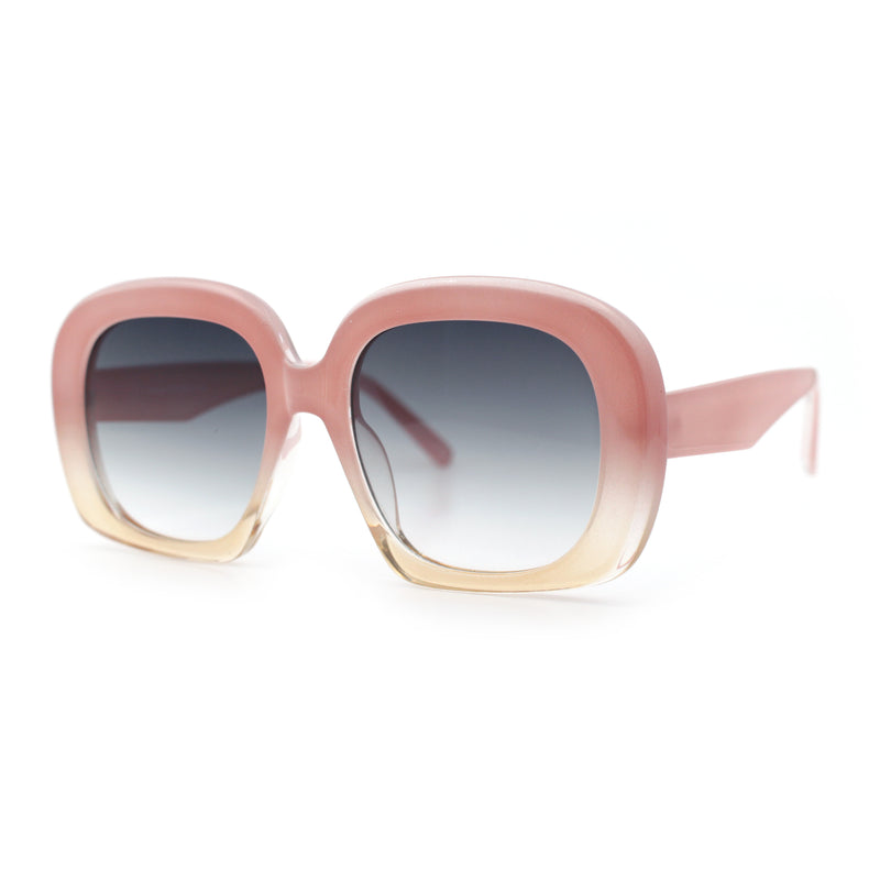 Womens Mod Retro Oversized Thick Plastic Minimal Designer Sunglasses