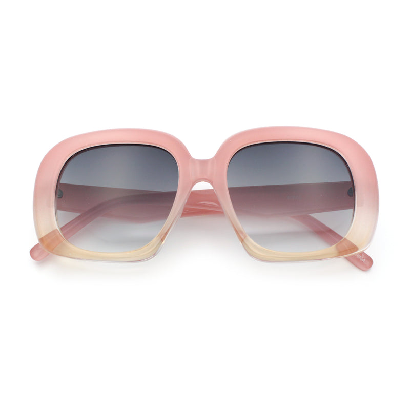 Womens Mod Retro Oversized Thick Plastic Minimal Designer Sunglasses