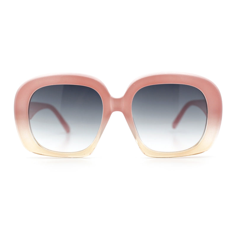 Womens Mod Retro Oversized Thick Plastic Minimal Designer Sunglasses
