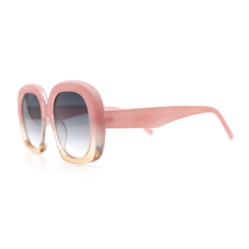 Womens Mod Retro Oversized Thick Plastic Minimal Designer Sunglasses
