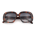 Womens Mod Retro Oversized Thick Plastic Minimal Designer Sunglasses
