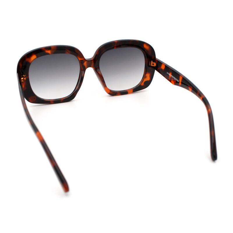 Womens Mod Retro Oversized Thick Plastic Minimal Designer Sunglasses