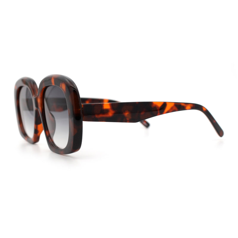 Womens Mod Retro Oversized Thick Plastic Minimal Designer Sunglasses