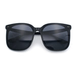 Womens XXL Oversized Inset Lens Large Coverage Horn Rim Plastic Sunglasses