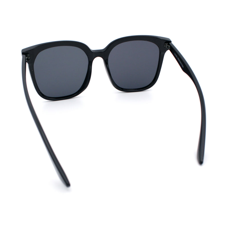 Womens XXL Oversized Inset Lens Large Coverage Horn Rim Plastic Sunglasses