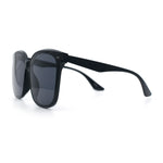 Womens XXL Oversized Inset Lens Large Coverage Horn Rim Plastic Sunglasses