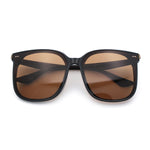 Womens XXL Oversized Inset Lens Large Coverage Horn Rim Plastic Sunglasses