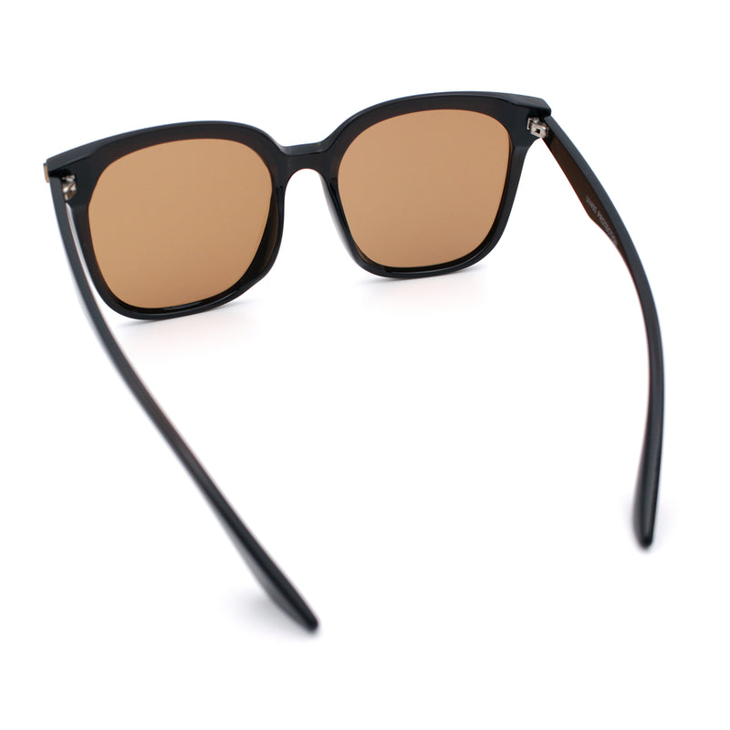 Womens XXL Oversized Inset Lens Large Coverage Horn Rim Plastic Sunglasses