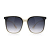 Womens XXL Oversized Inset Lens Large Coverage Horn Rim Plastic Sunglasses
