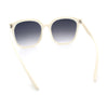 Womens XXL Oversized Inset Lens Large Coverage Horn Rim Plastic Sunglasses