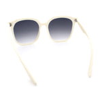 Womens XXL Oversized Inset Lens Large Coverage Horn Rim Plastic Sunglasses