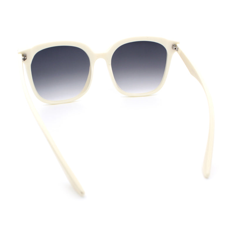 Womens XXL Oversized Inset Lens Large Coverage Horn Rim Plastic Sunglasses