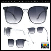 Womens XXL Oversized Inset Lens Large Coverage Horn Rim Plastic Sunglasses