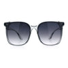 Womens XXL Oversized Inset Lens Large Coverage Horn Rim Plastic Sunglasses