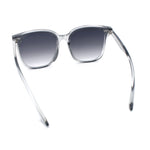 Womens XXL Oversized Inset Lens Large Coverage Horn Rim Plastic Sunglasses