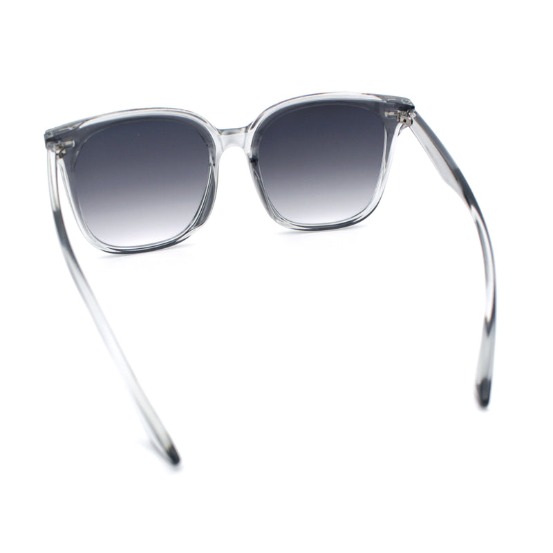 Womens XXL Oversized Inset Lens Large Coverage Horn Rim Plastic Sunglasses