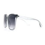 Womens XXL Oversized Inset Lens Large Coverage Horn Rim Plastic Sunglasses