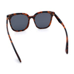 Womens XXL Oversized Inset Lens Large Coverage Horn Rim Plastic Sunglasses