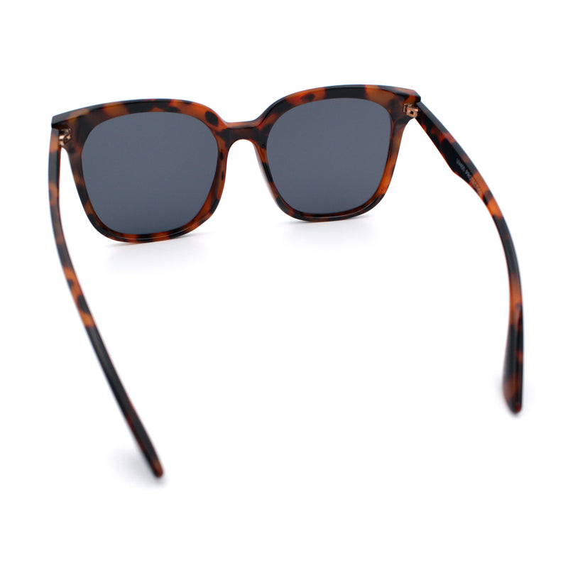Womens XXL Oversized Inset Lens Large Coverage Horn Rim Plastic Sunglasses