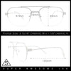 Mens Mobster Luxury Metal Half Rim Rectangular Clear Lens Fashion Eyeglasses