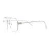 Mens Mobster Luxury Metal Half Rim Rectangular Clear Lens Fashion Eyeglasses