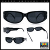 Womens Classy Designer Thick Arm Rectangular Mod Plastic Fashion Sunglasses