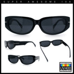 Womens Classy Designer Thick Arm Rectangular Mod Plastic Fashion Sunglasses