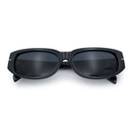 Womens Classy Designer Thick Arm Rectangular Mod Plastic Fashion Sunglasses