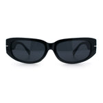 Womens Classy Designer Thick Arm Rectangular Mod Plastic Fashion Sunglasses