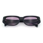 Womens Classy Designer Thick Arm Rectangular Mod Plastic Fashion Sunglasses