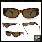 Womens Classy Designer Thick Arm Rectangular Mod Plastic Fashion Sunglasses