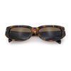 Womens Classy Designer Thick Arm Rectangular Mod Plastic Fashion Sunglasses