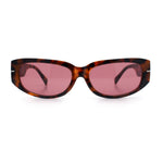Womens Classy Designer Thick Arm Rectangular Mod Plastic Fashion Sunglasses