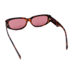 Womens Classy Designer Thick Arm Rectangular Mod Plastic Fashion Sunglasses