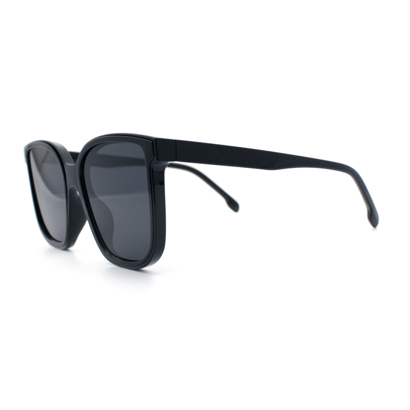 Interchangeable Lens Oversized Horn Rim Plastic Fashion Sunglasses