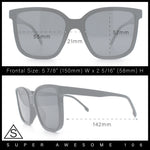 Interchangeable Lens Oversized Horn Rim Plastic Fashion Sunglasses
