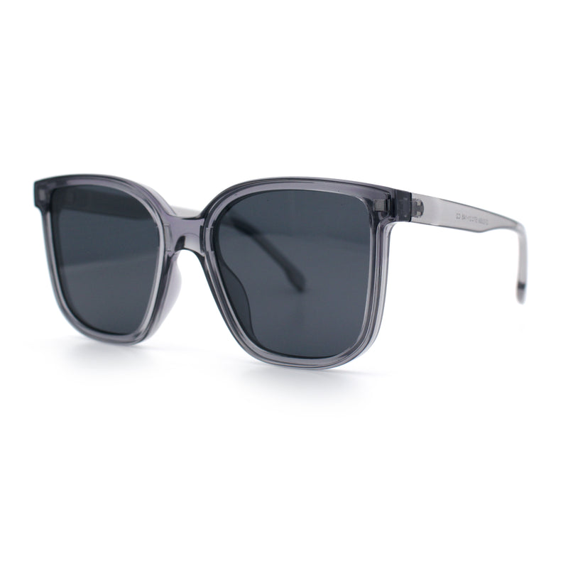 Interchangeable Lens Oversized Horn Rim Plastic Fashion Sunglasses