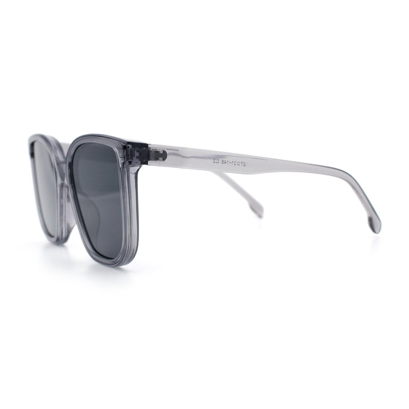 Interchangeable Lens Oversized Horn Rim Plastic Fashion Sunglasses