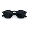 Iconic Keyhole Hipster Fashion Round Horn Rim Snug Plastic Sunglasses