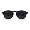 Iconic Keyhole Hipster Fashion Round Horn Rim Snug Plastic Sunglasses
