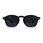 Iconic Keyhole Hipster Fashion Round Horn Rim Snug Plastic Sunglasses